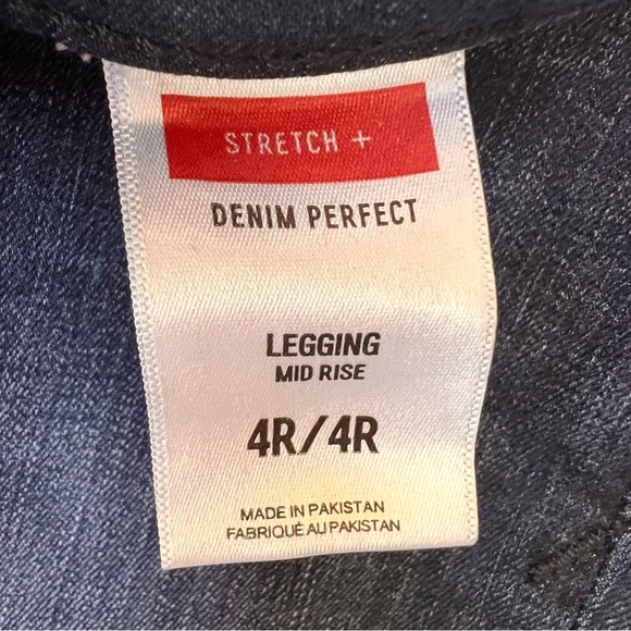 Express Legging Jeans Mid Rise Dark Wash Womens Size 4 R Low Rise Skinny - Picture 3 of 8